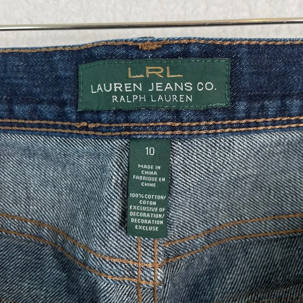 Lauren Ralph Lauren Boyfriend Fit Jeans Dark Wash Straight Leg Size 10 Classic